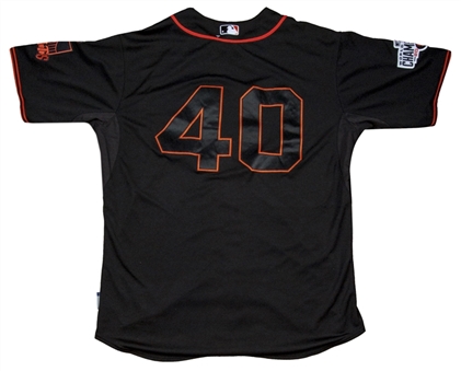 2015 Madison Bumgarner Game Used San Francisco Giants Black Alternate Jersey (MLB Auth & Giants Dugout Pro Shop Tag) 